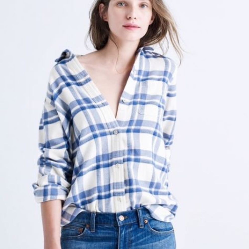 Madewell Flannel Ex-Boyfriend Shirt in Akiva Plaid